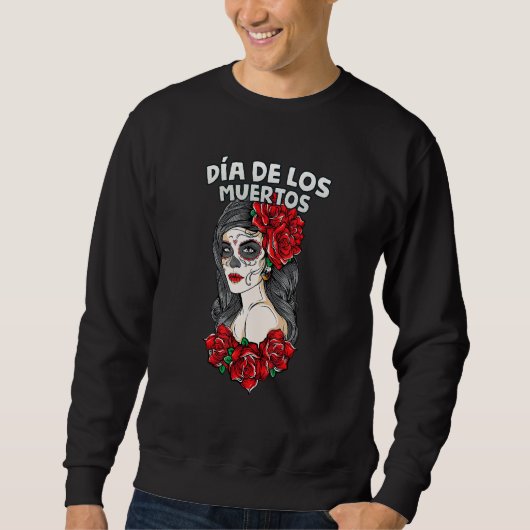 Dia De Los Muertos Camiseta Day Of The Dead Queen  Trui (Voorkant)