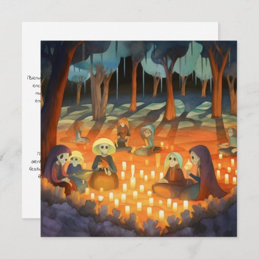 Dia de los Muertos "Candlelit rustplaats" Kaart (Voorkant / Achterkant)