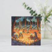 Dia de los Muertos "Candlelit rustplaats" Kaart (Staand voorkant)