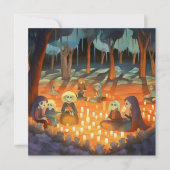 Dia de los Muertos "Candlelit rustplaats" Kaart (Voorkant)