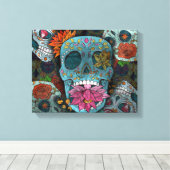 Dia De Los Muertos Canvas Afdruk (Insitu (Houten vloer))