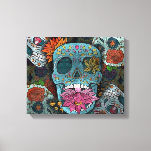 Dia De Los Muertos Canvas Afdruk (Voorkant)