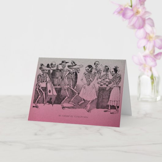 Dia DE Los Muertos Card - Engelse ultratumba van Kaart (Orchidee)