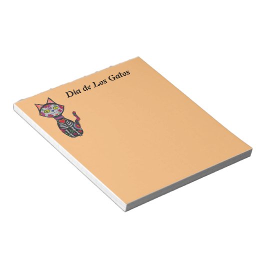 Dia de Los Muertos Cat Notitieblok (Schuin)