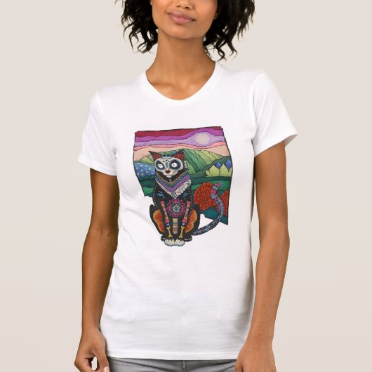 Dia de los Muertos Cat Shirt (Voorkant)