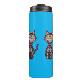 Dia de Los Muertos Cat Thermosbeker