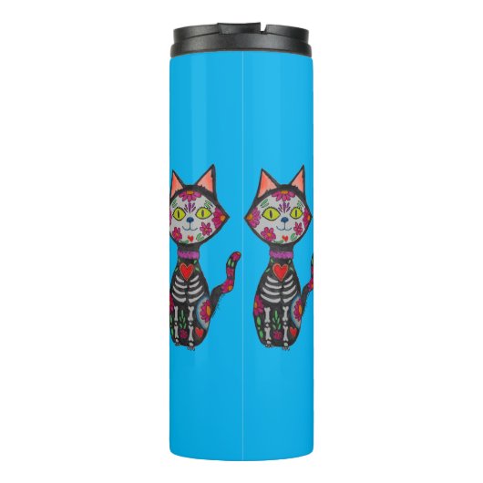 Dia de Los Muertos Cat Thermosbeker (Achterkant)