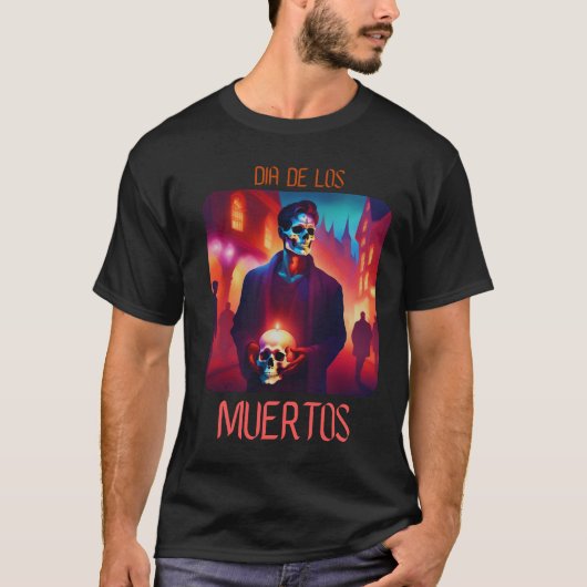Dia de los Muertos Catrin con Calavera T-shirt (Voorkant)