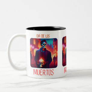Dia de los Muertos Catrin con Calavera Tweekleurige Koffiemok