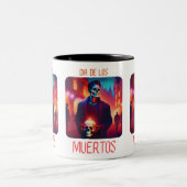 Dia de los Muertos Catrin con Calavera Tweekleurige Koffiemok (Center)