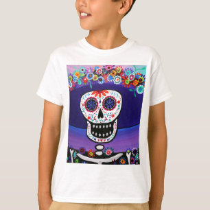 Dia de los Muertos Catrina door Prisarts T-shirt