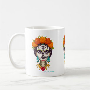 Dia de Los Muertos Catrina Koffiemok