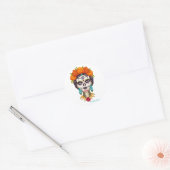 Dia de Los Muertos Catrina Ronde Sticker (Envelop)
