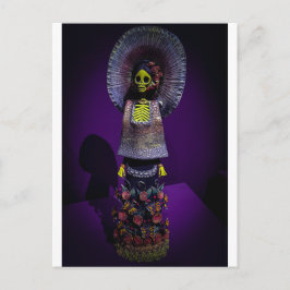 Día de los Muertos Catrina Skelet Figuur Kunst Briefkaart