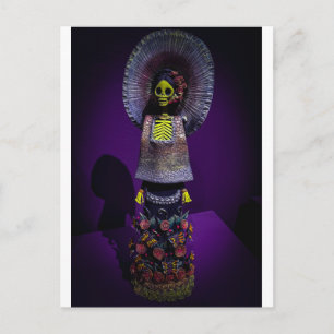 Día de los Muertos Catrina Skelet Figuur Kunst Briefkaart