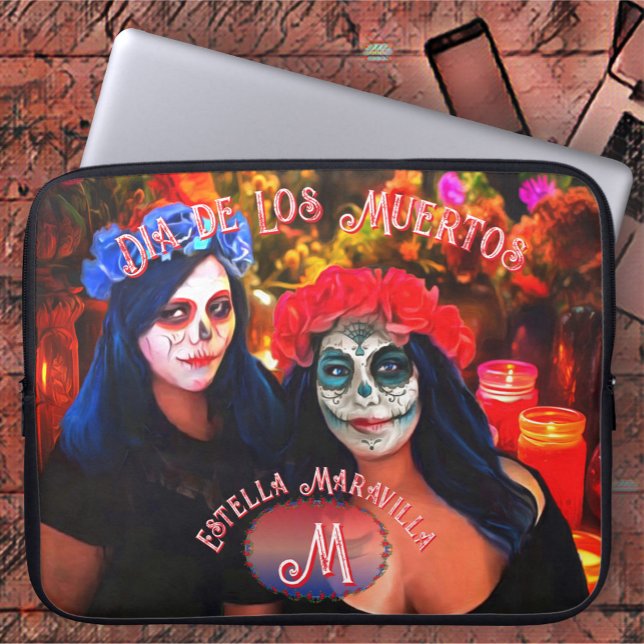 Dia de los Muertos Catrinas 1718 Laptop Sleeve (Creator heeft geüpload)