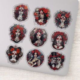 Dia de los Muertos Celebration Sticker Set