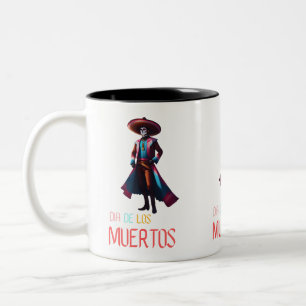 Dia de los Muertos Charro Tweekleurige Koffiemok