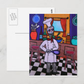 Dia de los Muertos Chef Briefkaart (Voorkant / Achterkant)