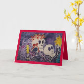 Dia DE los Muertos Christmas Poins… - Kaart (Gele Bloem)