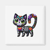 Dia de los Muertos Cinco de Mayo Cat Sugar Skull M Magneet (Voorkant)