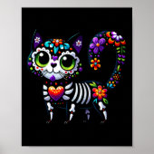 Dia de los Muertos Cinco de Mayo Cat Sugar Skull M Poster (Voorkant)