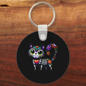 Dia de los Muertos Cinco de Mayo Cat Sugar Skull M Sleutelhanger (Voorkant)