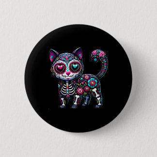 Dia De Los Muertos Cinco De Mayo Kat Sugar Skull M Ronde Button 5,7 Cm