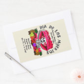 Dia De Los Muertos Coffee (speciaal verzoek) Rechthoekige Sticker (Envelop)