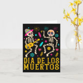 Dia de los Muertos Costume Day of the Dead Skeleto Kaart (Gele Bloem)