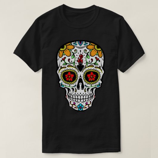 Dia de Los Muertos Costume Sugar Skull Shirt Man W (Design voorkant)