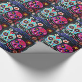 Dia de los Muertos Couple Cadeaupapier (Hoek)