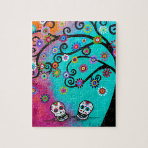Dia de los Muertos Couple Legpuzzel
