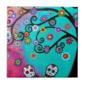 Dia de los Muertos Couple Tegeltje (Voorkant)