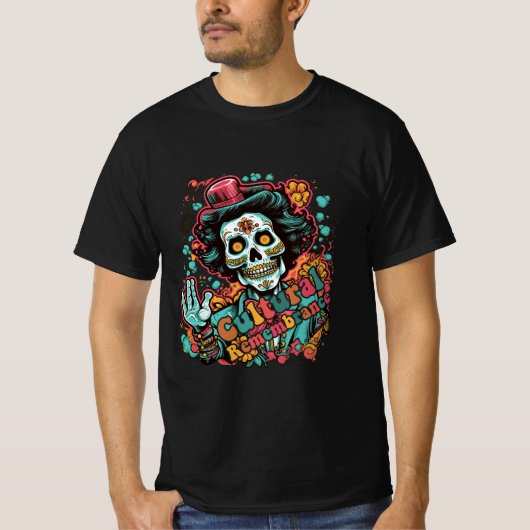 Dia De Los Muertos, Culturele Herdenking T-shirt (Voorkant)