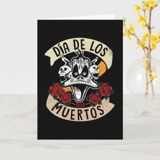 Día De Los Muertos DAFFY DUCK™ Kaart (Gele Bloem)
