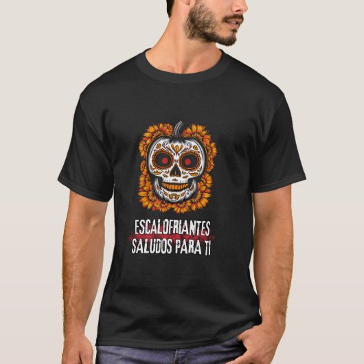 Dia de los Muertos Dag van de Dode Calavera T Shir T-shirt (Voorkant)