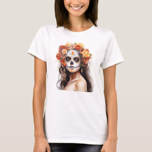 Dia De Los Muertos Dag van de Dode Catrina T-shirt