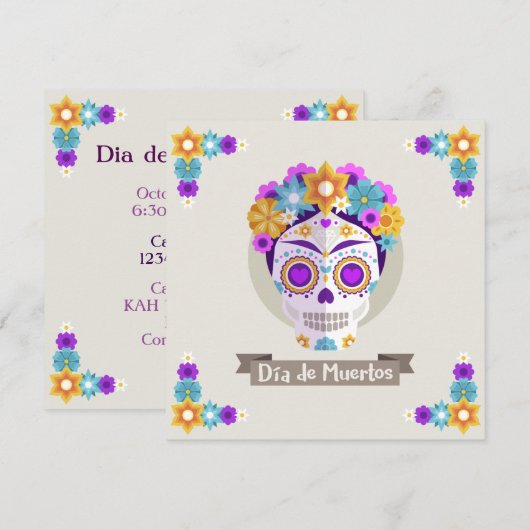 Dia de los Muertos Dag van de dode feestdag Kaart (Voorkant / Achterkant)