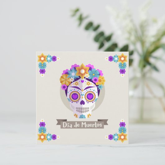 Dia de los Muertos Dag van de dode feestdag Kaart (Staand voorkant)