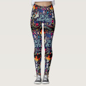 Dia de los Muertos Dag van de dode halloween Leggings (Voorkant)