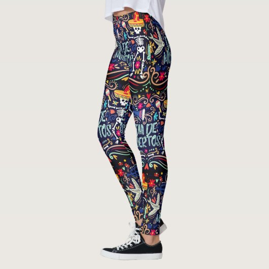 Dia de los Muertos Dag van de dode halloween Leggings (Links)