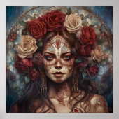 Dia de los Muertos Dag van de Dode Kunst Poster (Voorkant)