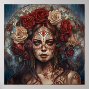 Dia de los Muertos Dag van de Dode Kunst Poster