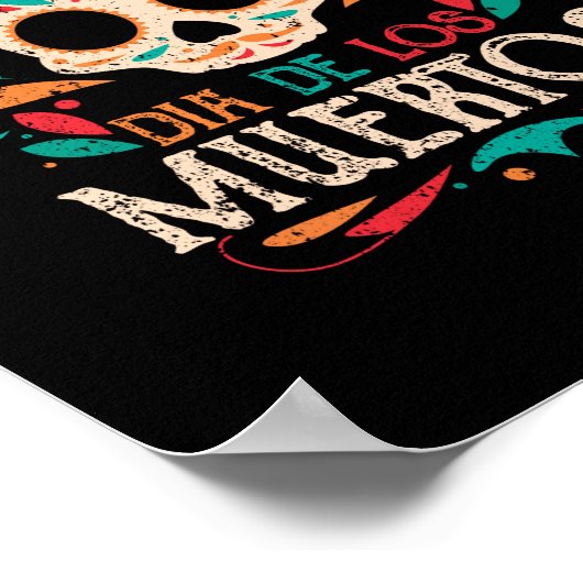 Dia De Los Muertos Dag van de Dode Mexicaanse sche Poster (Hoek)