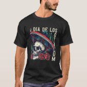Dia De los Muertos Dag van de Dode Mexicaanse vaka T-shirt (Voorkant)