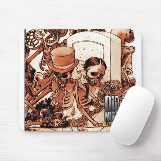 Dia de los Muertos - Dag van de dode Mousepad Muismat (Met muis)