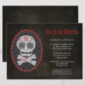 Dia De Los Muertos Dag van de Dode Partij nodigt u Kaart (Voorkant / Achterkant)
