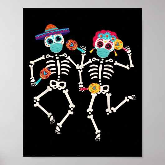 Dia de los Muertos Dag van de dode schedel Poster (Voorkant)