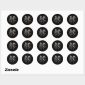 Dia de los Muertos Dag van de dode schedel Ronde Sticker (Vel)